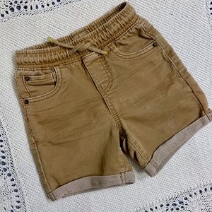 Cat & Jack Khaki Roll Cuff Pull-On Shorts